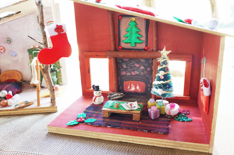 クリスマス限定　飾ってかわいい小さなお部屋「クリスマスドールハウス」