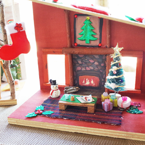 クリスマス限定　飾ってかわいい小さなお部屋「クリスマスドールハウス」