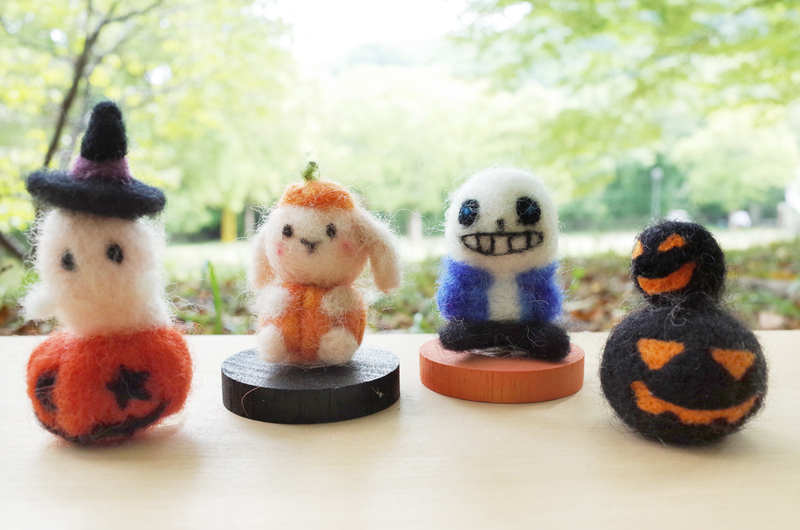 【ハロウィン限定】木工｢もふもふフェルトオブジェ｣