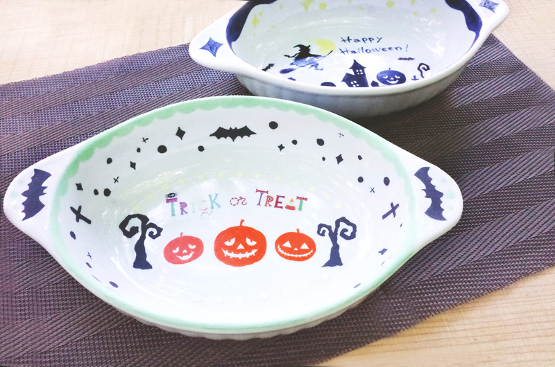 【ハロウィン限定】陶芸｢グラタン皿｣の絵付け
