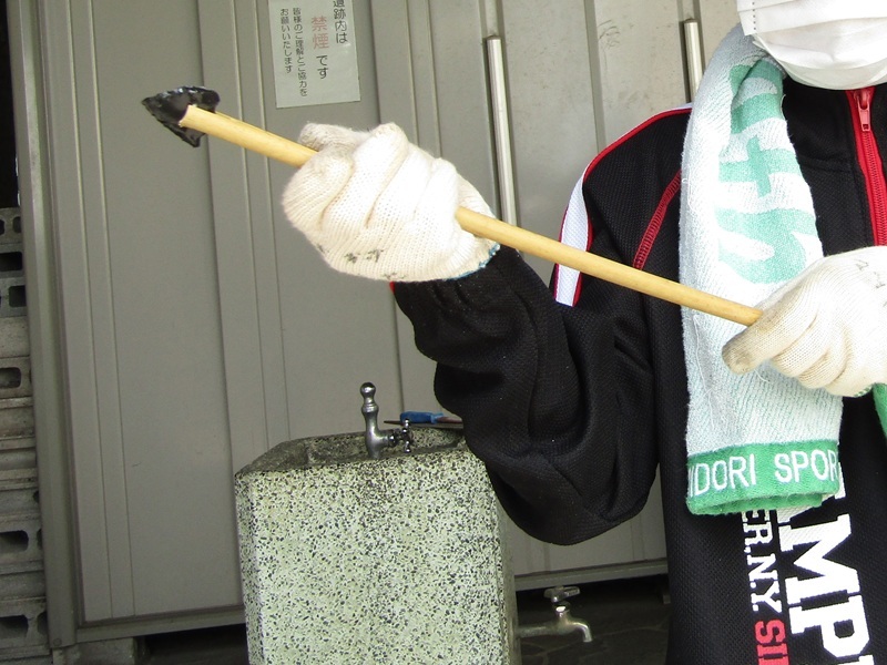 石器作り体験教室