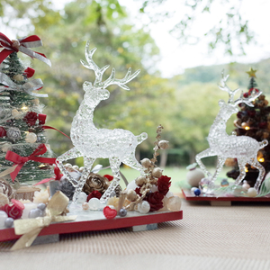 クリスマス限定「ミニチュアツリーとトナカイのジオラマ」