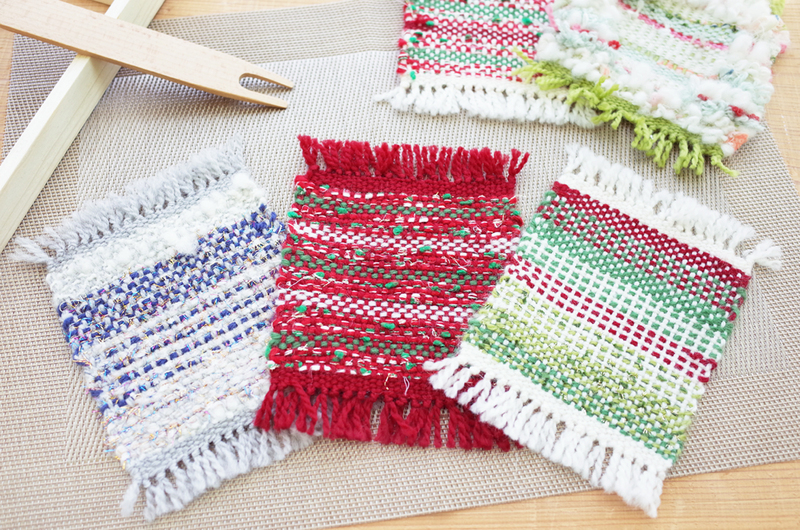 クリスマス限定　手織りに挑戦！「ほっこりクリスマスコースター」