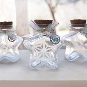 サンドブラスト　きらめく星のミニボトル作り