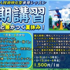 夏休み‼【夏期講習】単発サッカースクール開催！⚽