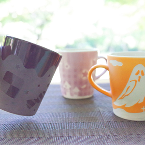 【ハロウィン限定】サンドブラスト｢陶器のカラーマグカップ｣