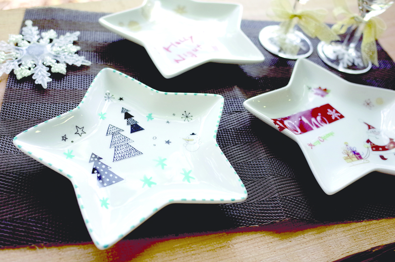 クリスマス限定　陶芸絵付け｢星のお皿｣
