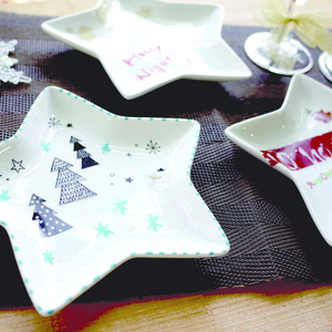 クリスマス限定　陶芸絵付け｢星のお皿｣