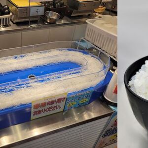 こんにゃく素麺流し(イメージ)、こんにゃくパーク特製つぶこんにゃく入りご飯