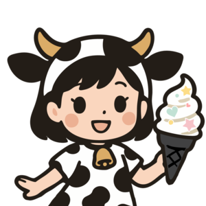 「那須高原“しろくろみるく”ソフトクリーム」イメージキャラクター「そふ子」