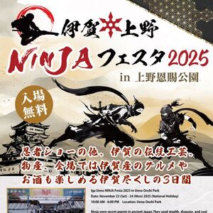 忍者に染まる3日間！伊賀上野NINJAフェスタ、2025年に上野恩賜公園で盛大に開催